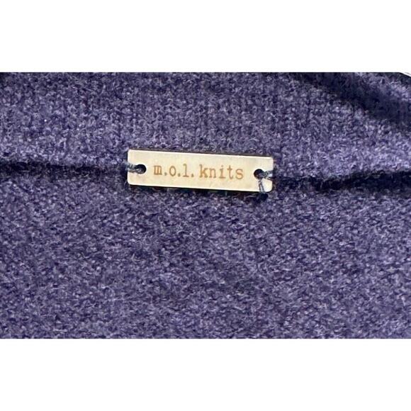Margaret O’ Leary Size XS Navy Blue Cashmere Blend Funnel Neck Pullover Sweater - Picture 8 of 9